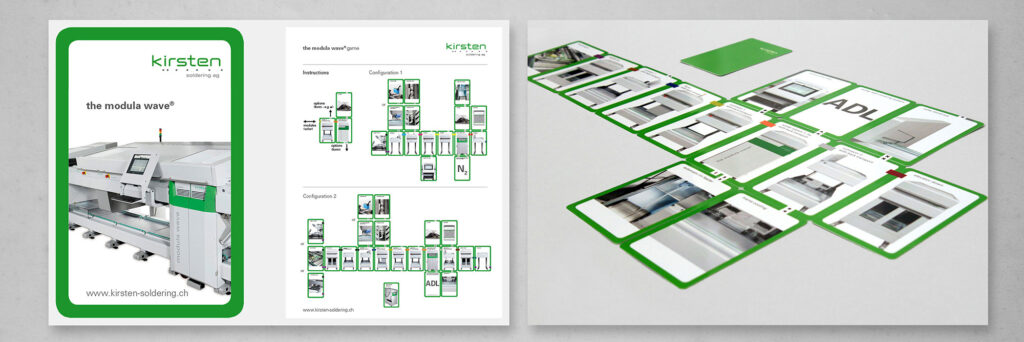 Kirsten Soldering, Kartenspiel zur visuellen Darstellung der modularen Bauweise Grafikdesign Design Spielkarten
