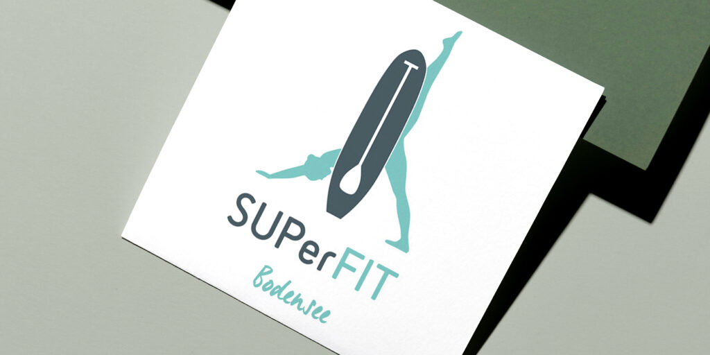 SUPerFIT Bodensee, Logoentwicklung für Yoga auf dem Stand Up Paddle Corporate Design Grafikdesign Logodesign