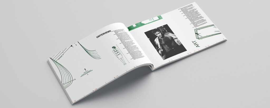 Buchgestaltung Innenseiten, Maßband als Seitenzahl Grafikdesign Design Illustration Editorialdesign